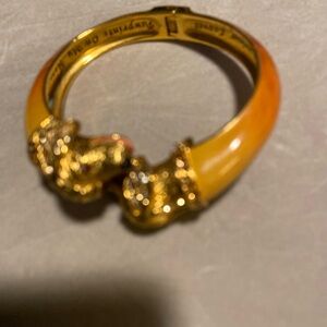 Elegant Gold and Orange Women's Bracelet